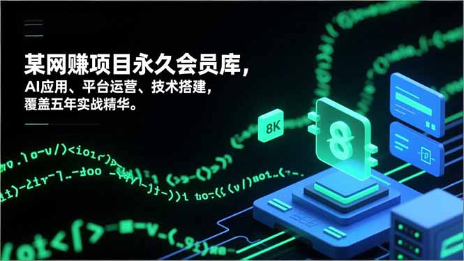 网赚项目永久会员库，AI应用、平台运营、技术搭建，覆盖五年实战精华-知芽创业社