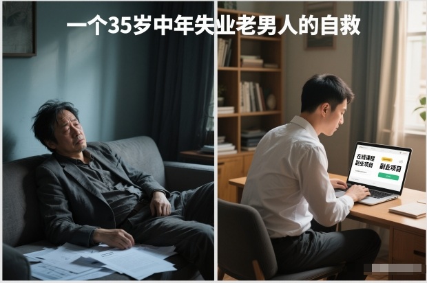 付费文章：一个35岁中年失业老男人的自救-知芽创业社