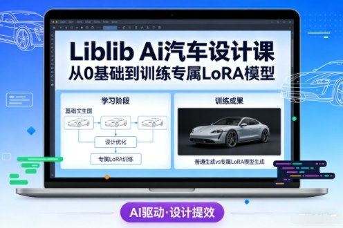 Liblib Ai汽车设计课，从0基础文生图，到教你训练专属设计和风格LoRA模型-知芽创业社