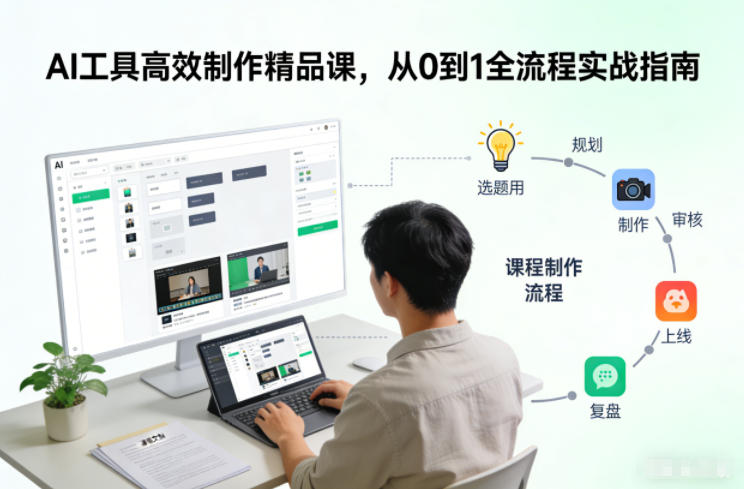 AI工具高效制作精品课，从0到1全流程实战指南-知芽创业社