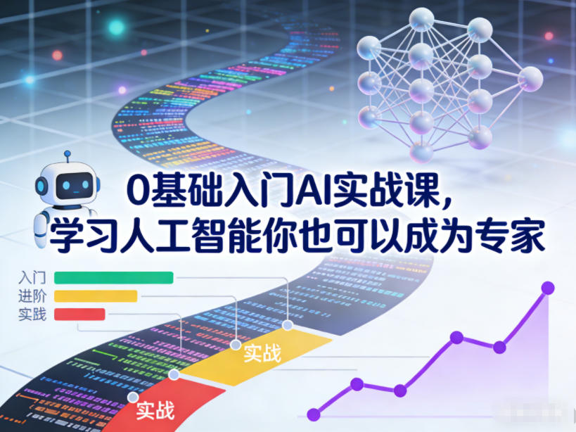 0基础入门AI实战课，学习人工智能你也可以成为专家-知芽创业社