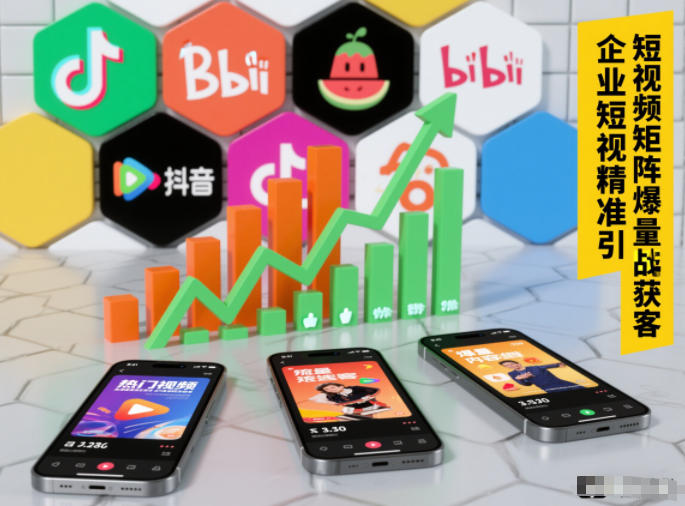 企业短视频精准引流矩阵获客，短视频矩阵爆量战法-知芽创业社