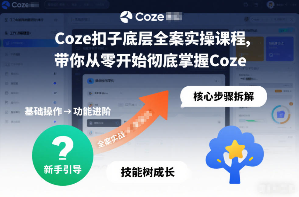 Coze扣子底层全案实操课程，带你从零开始彻底掌握Coze-知芽创业社