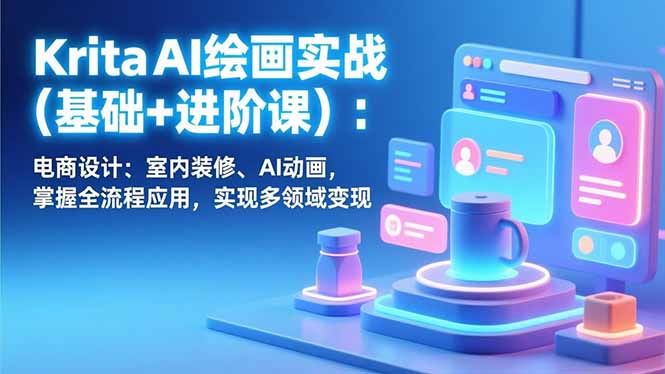 Krita AI绘画实战(基础+进阶课-知芽创业社