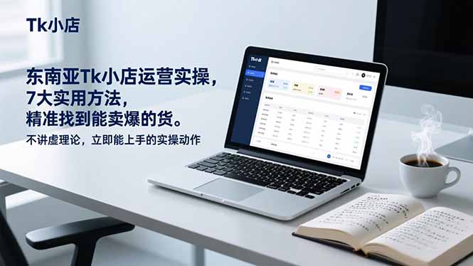 东南亚Tk小店运营实操，7大实用方法，精准找到能卖爆的货。不讲虚理论，立即能上手的实操动作-知芽创业社