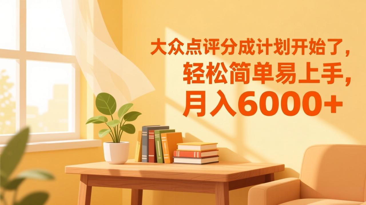 大众点评分成计划开始了，轻松简单易上手，月入6000+-知芽创业社