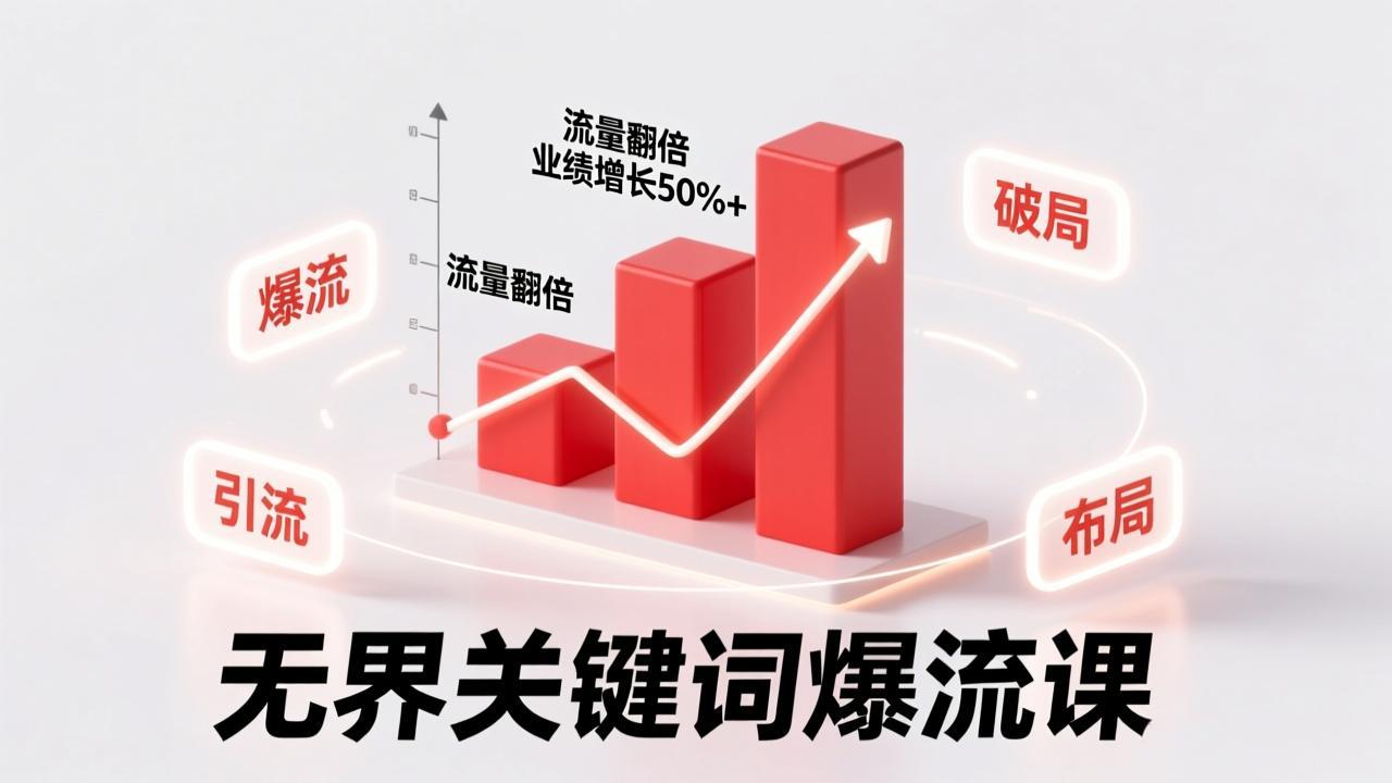 无界关键词爆流课，破局布局逻辑、阶段精准引流，实现流量翻倍，店铺业绩增长50%+。-知芽创业社