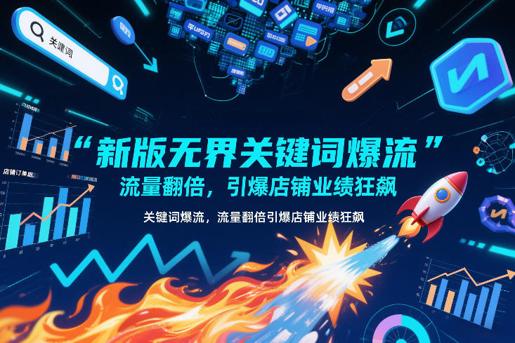 新版无界关键词爆流，流量翻倍，引爆店铺业绩狂飙-知芽创业社