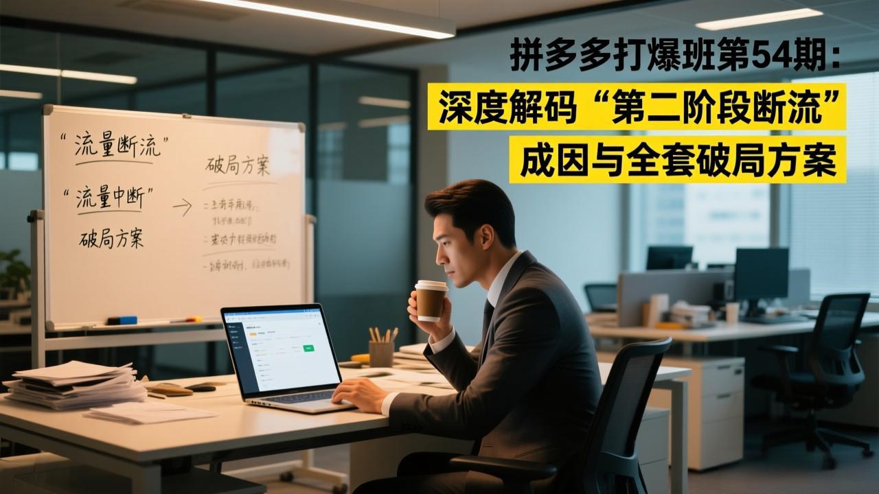 拼多多打爆班第54期：深度解码“第二阶段断流”成因与全套破局方案-知芽创业社