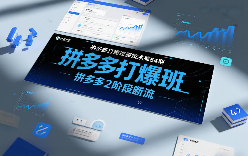 拼多多打爆班原创技术第54期，拼多多2阶段断流-知芽创业社