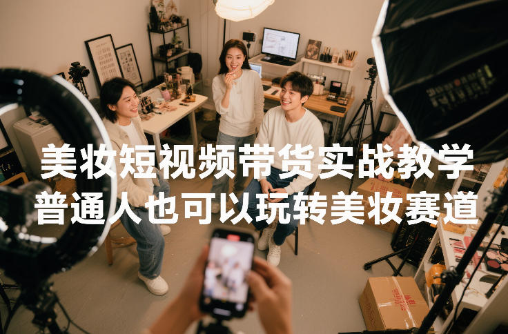 美妆短视频带货实战教学,普通人也可以玩转美妆赛道-知芽创业社