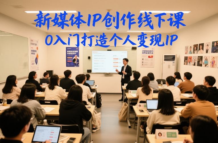 新媒体IP创作线下课，0入门打造个人变现IP-知芽创业社