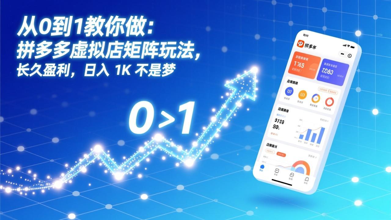 从0到1教你做：拼多多虚拟店矩阵玩法，长久盈利，日入 1K 不是梦-知芽创业社