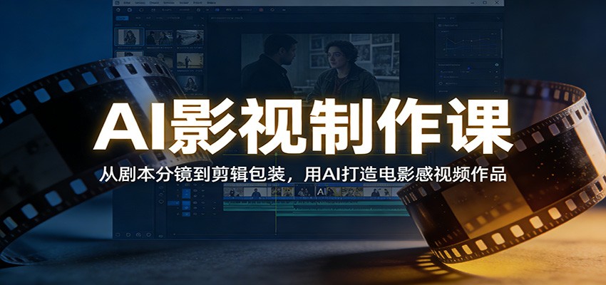AI影视制作课：从剧本分镜到剪辑包装，用AI打造电影感视频作品-知芽创业社