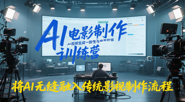 AI电影制作训练营，掌握AI视频生成一致性与电影剪辑，将AI无缝融入传统影视制作流程-知芽创业社