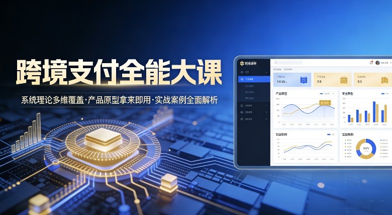 跨境支付全能大课，系统理论多维覆盖，产品原型拿来即用，实战案例全面解析-知芽创业社
