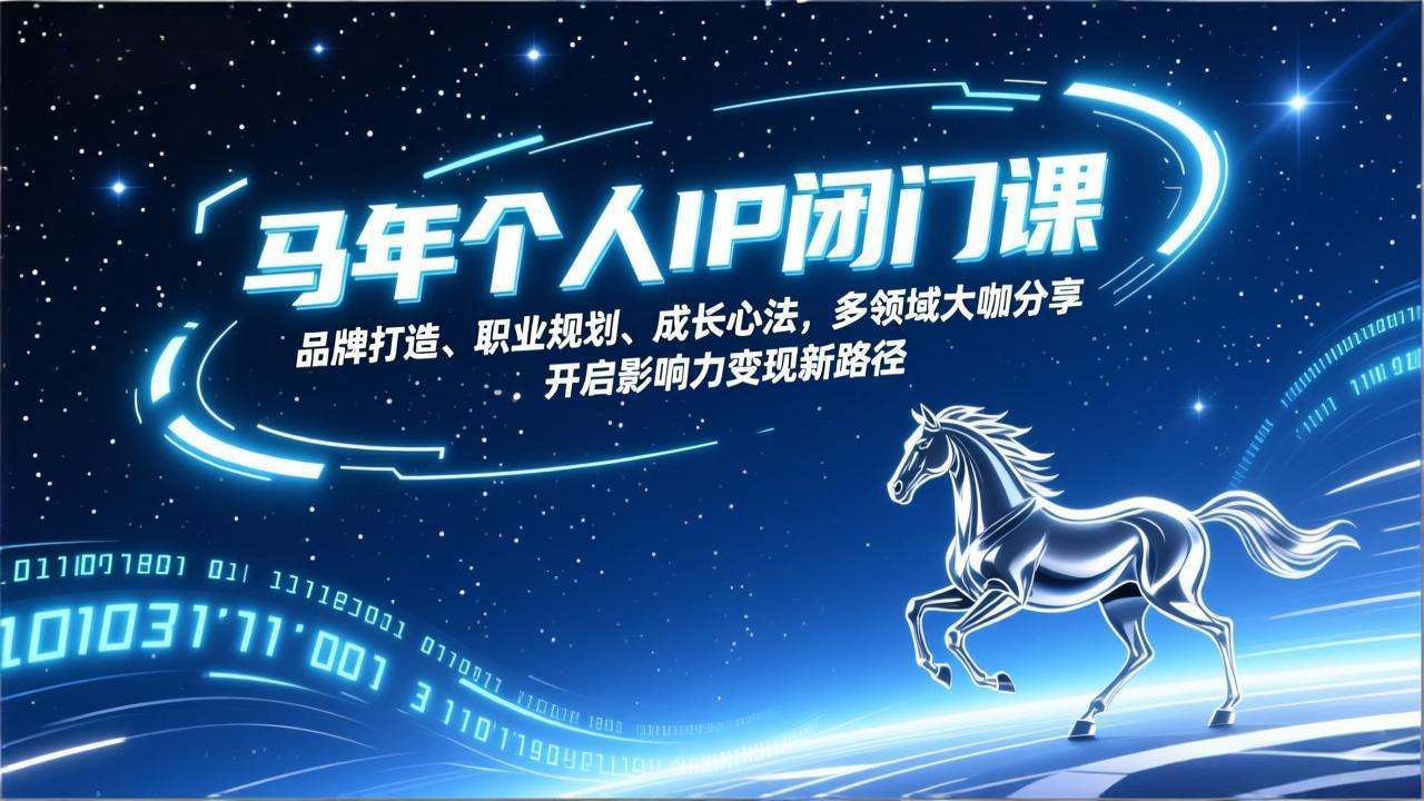 马年个人IP闭门课，品牌打造、职业规划、成长心法，多领域大咖分享，开启影响力变现新路径-知芽创业社