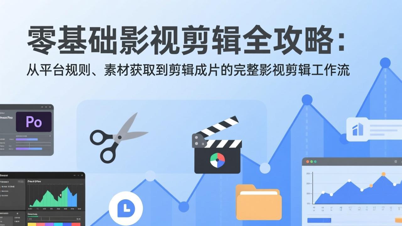 零基础影视剪辑全攻略：从平台规则、素材获取到剪辑成片的完整影视剪辑工作流-知芽创业社