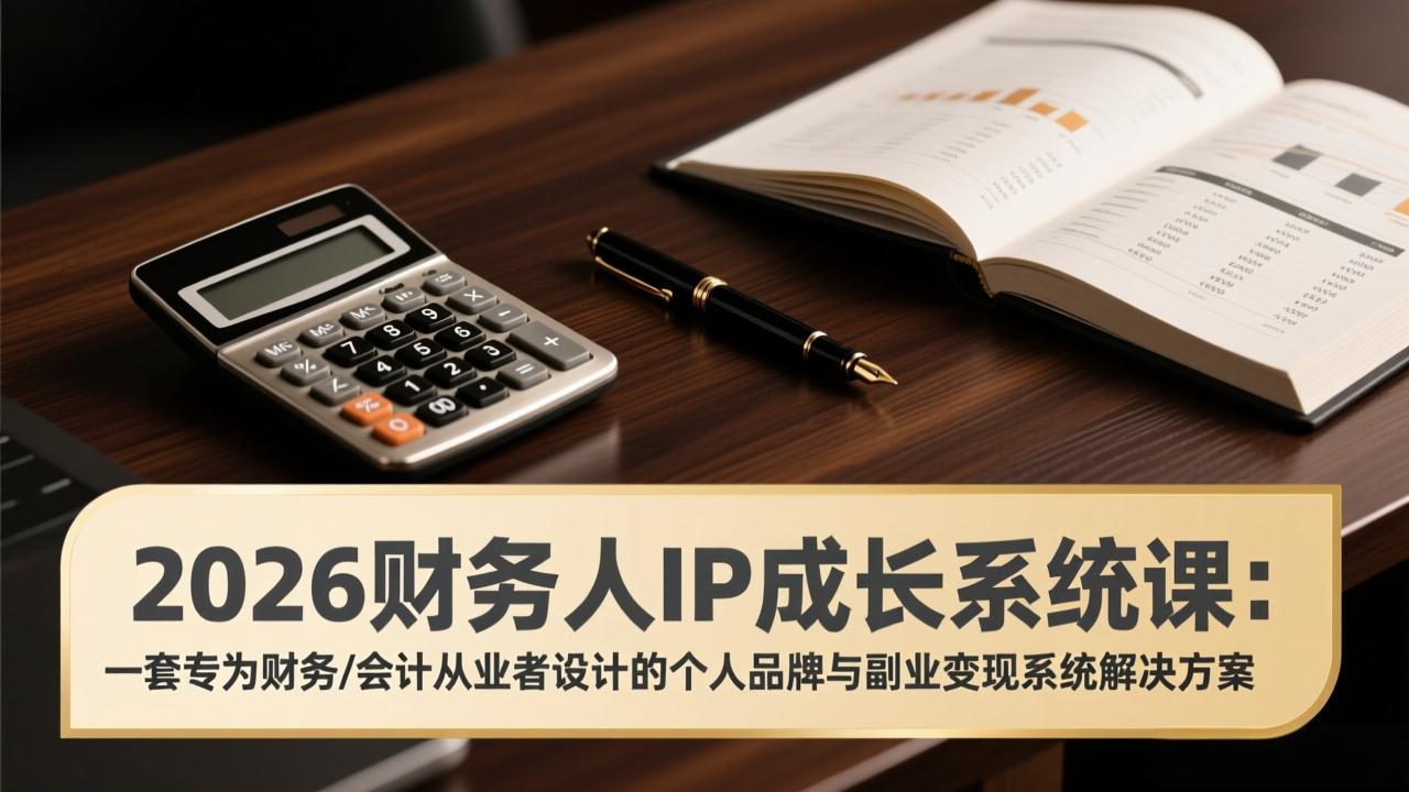 2026财务人IP成长系统课：一套专为财务/会计从业者设计的个人品牌与副业变现系统解决方案-知芽创业社
