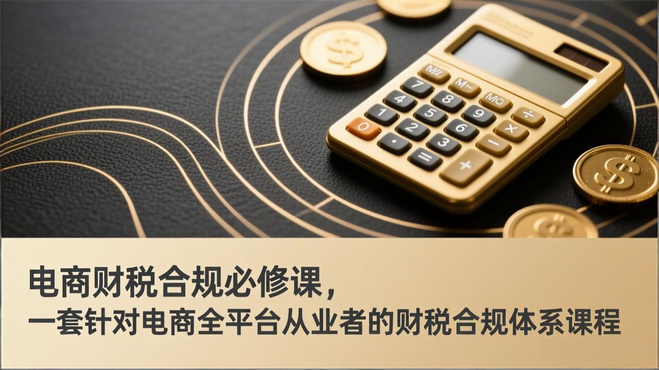 电商财税合规必修课，是一套针对电商全平台从业者的财税合规体系课程-知芽创业社