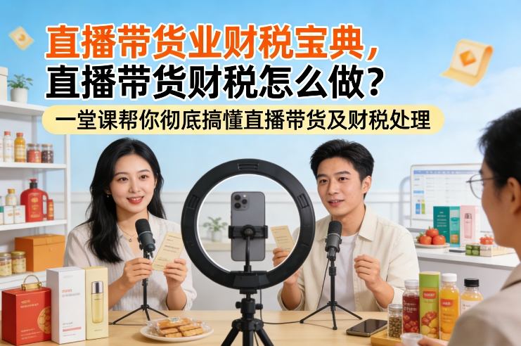 直播带货业财税宝典,直播带货财税怎么做?一堂课帮你彻底搞懂直播带货及财税处理-知芽创业社