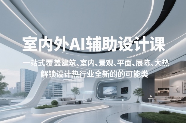 室内外AI设计课，一站式覆盖建筑、室内、景观、平面、展陈五大热门品类，解锁设计行业的全新可能-知芽创业社