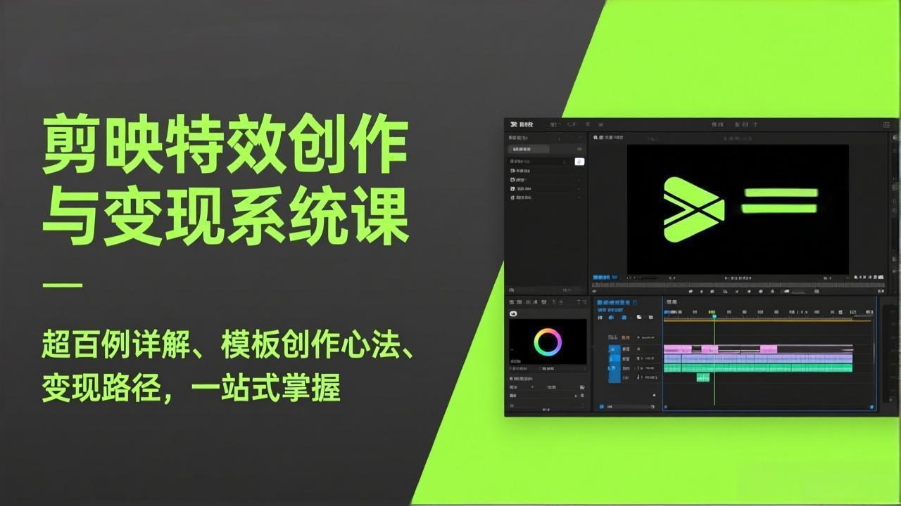 剪映特效创作与变现系统课，超百例详解、模板创作心法、变现路径，一站式掌握-知芽创业社