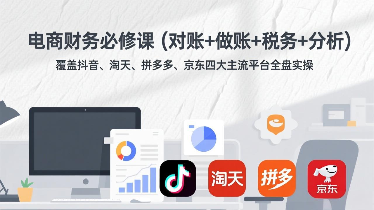 电商财务必修课(对账+做账+税务+分析-知芽创业社