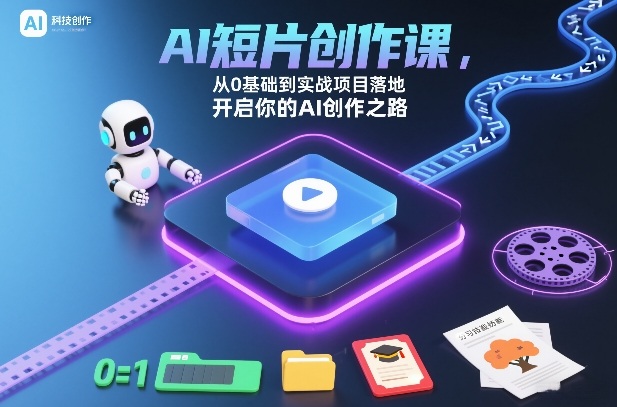 AI短片创作课，从0基础到实战项目落地，开启你的AI创作之路(更新)-知芽创业社