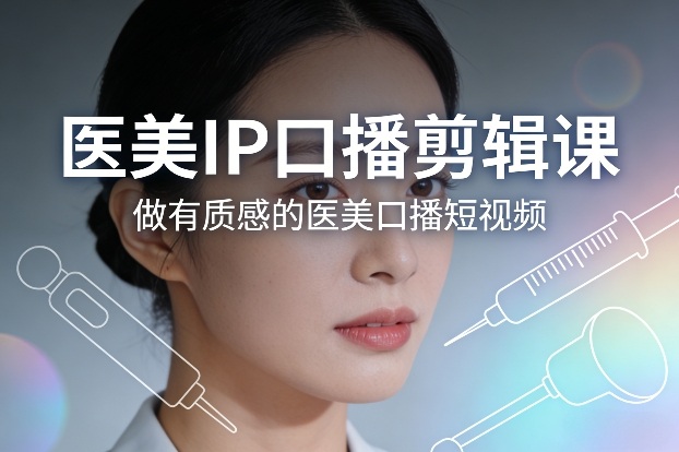 医美IP口播剪辑课，做有质感的医美口播短视频-知芽创业社