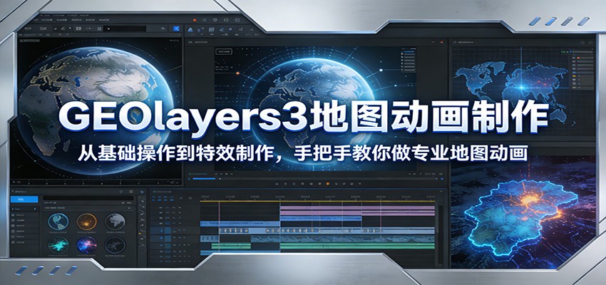 GEOlayers3地图动画制作：从基础操作到特效制作，手把手教你做专业地图动画-知芽创业社