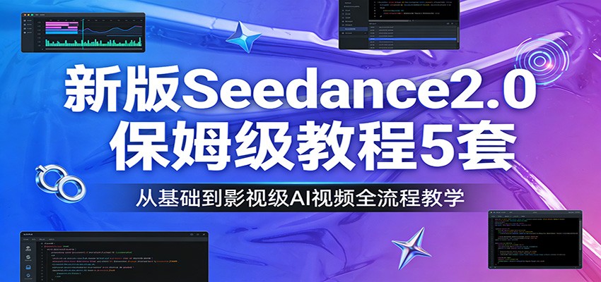 新版Seedance2.0保姆级教程5套：从基础到影视级AI视频全流程教学-知芽创业社
