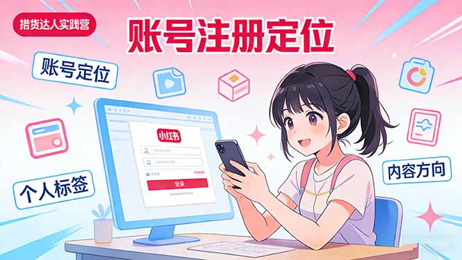 小红书带货达人实战营：账号注册定位、内容创作、选品策略、带货技巧、流量运营等-知芽创业社