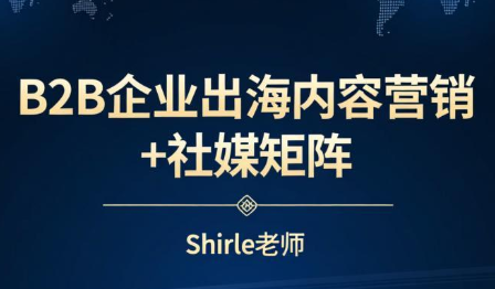 shirle老师·B2B企业出海内容营销+社媒矩阵-知芽创业社