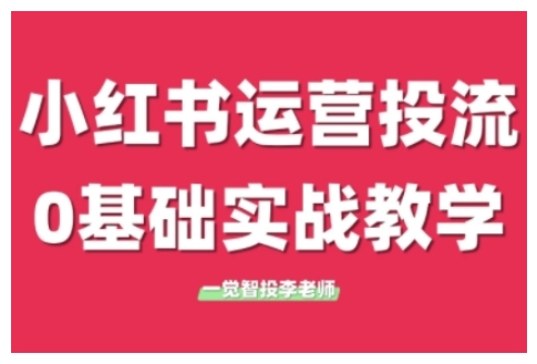 小红书运营投流，小红书广告投放从0到1的实战课，学完即可开始投放(更新26年)-知芽创业社