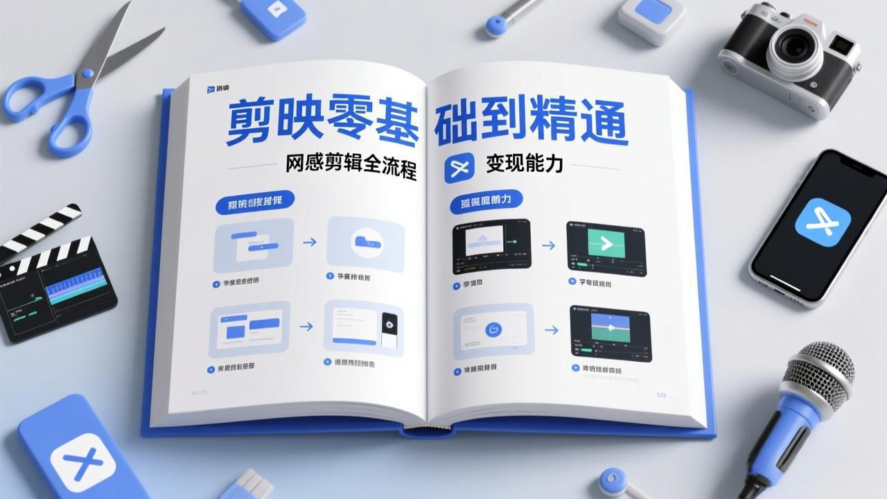 剪映零基础也能快速上手，从入门到精通掌握网感剪辑全流程，掌握能直接变现的剪辑能力-知芽创业社