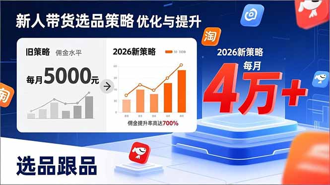 新人带货别瞎选品！这套2026全新选品跟品策略，让我的佣金从0做到每月4万+-知芽创业社