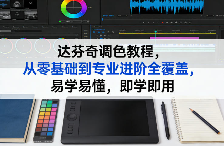 达芬奇调色教程，从零基础到专业进阶全覆盖，易学易懂，即学即用-知芽创业社