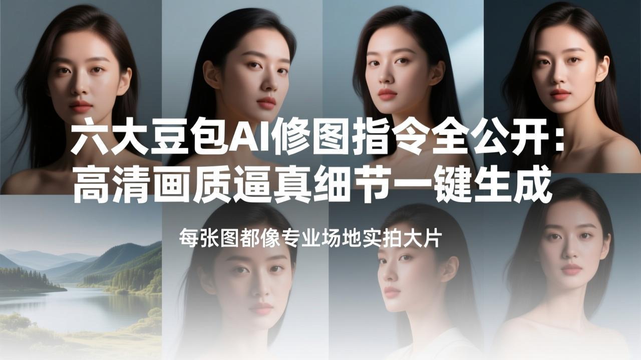 六大豆包AI修图指令全公开：高清画质逼真细节一键生成，每张图都像专业场地实拍大片-知芽创业社