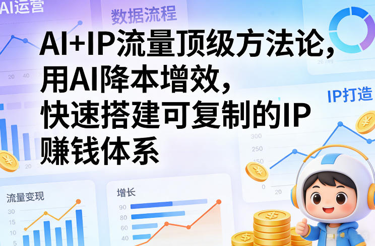AI+IP流量顶级方法论，用AI降本增效，快速搭建可复制的IP賺钱体系-知芽创业社