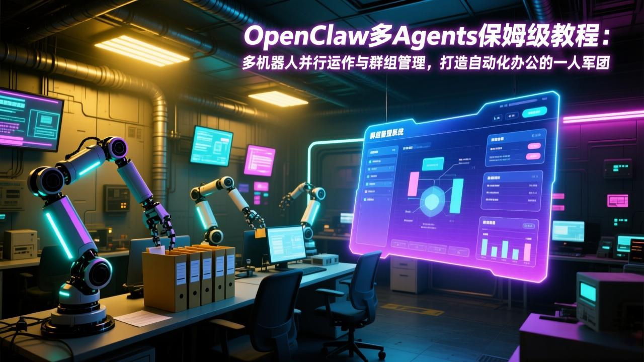 OpenClaw多Agents保姆级教程：多机器人并行运作与群组管理，打造自动化办公的一人军团-知芽创业社