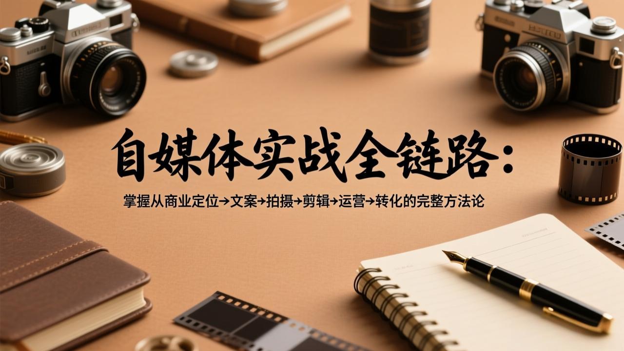 自媒体实战全链路：掌握从商业定位→文案→拍摄→剪辑→运营→转化的完整方法论-知芽创业社
