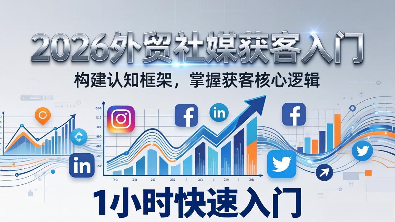 2026 外贸社媒获客入门：1小时搭建认知框架，新手快速开启社媒获客之路-知芽创业社