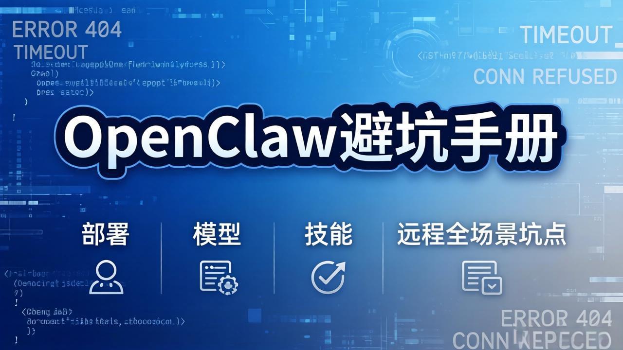 OpenClaw避坑手册：部署+模型+技能+远程全场景坑点，一次性给你说全，少走弯路-知芽创业社