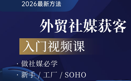 2026外贸社媒获客入门课-知芽创业社