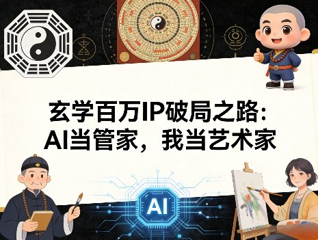 玄学百万IP破局之路：AI当管家，我当艺术家-知芽创业社