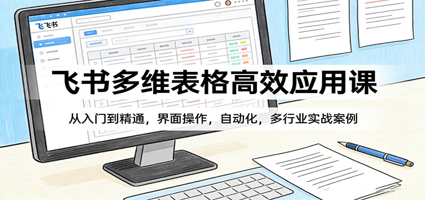 飞书多维表格高效应用课：从入门到精通，界面操作，自动化，多行业实战案例-知芽创业社