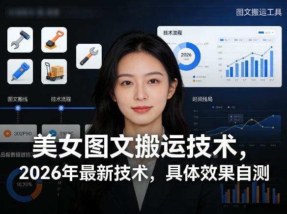 美女图文搬运技术，2026年最新技术，具体效果自测-知芽创业社