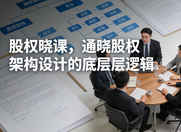 股权晓课，通晓股权架构设计的底层逻辑-知芽创业社
