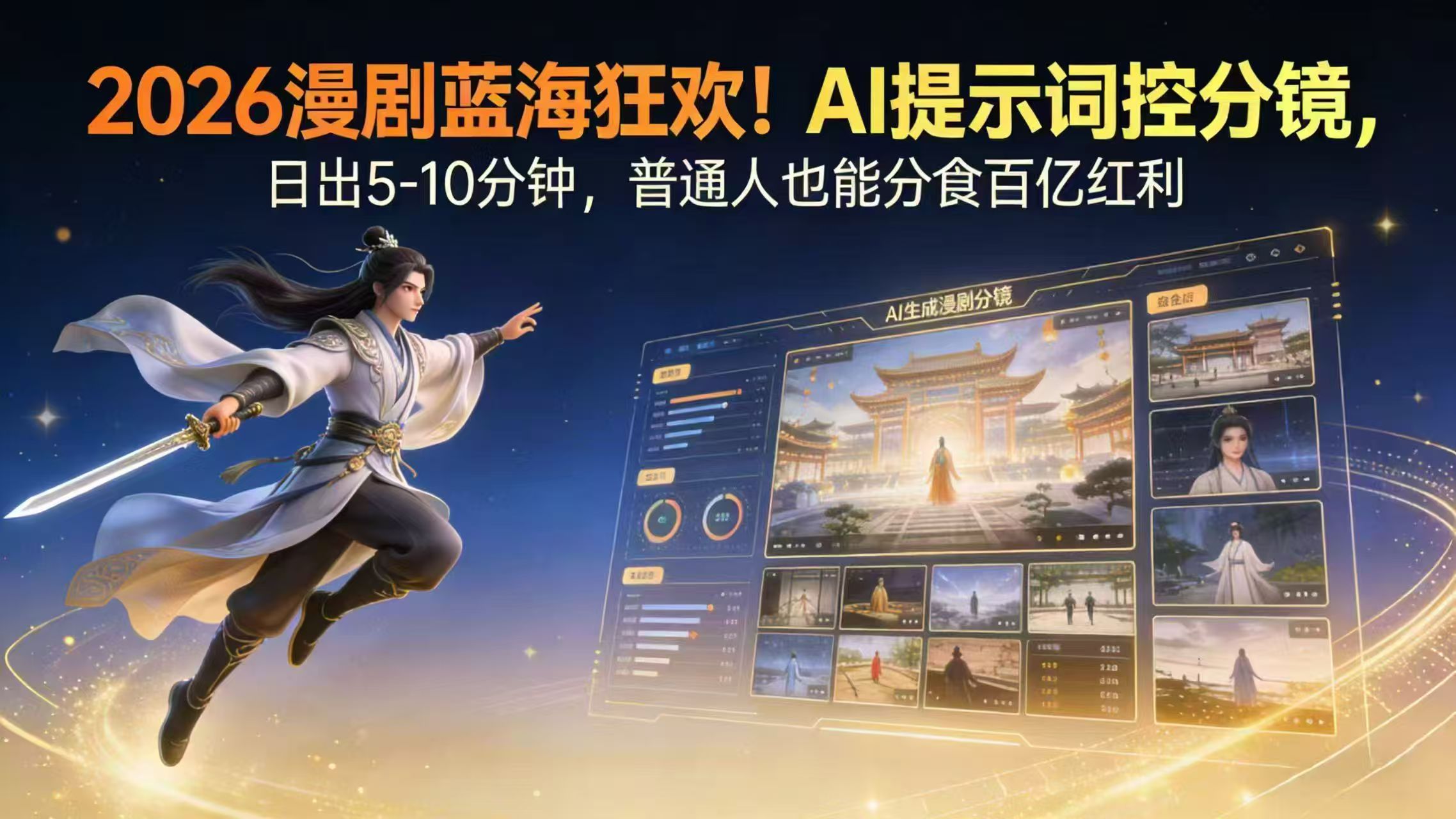 2026漫剧红利实锤！ AI 提示词控分镜， 普通人也能轻松月入过万-知芽创业社